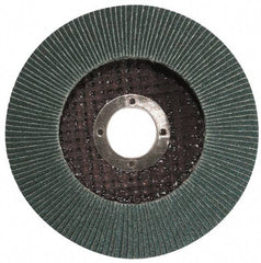 Garryson - 36 Grit, 4-1/2" Disc Diam, 7/8" Center Hole, Type 29 Zirconia Alumina Flap Disc - 13,300 Max RPM, Fiberglass Backing, Arbor Attaching System, Coated - Apex Tool & Supply