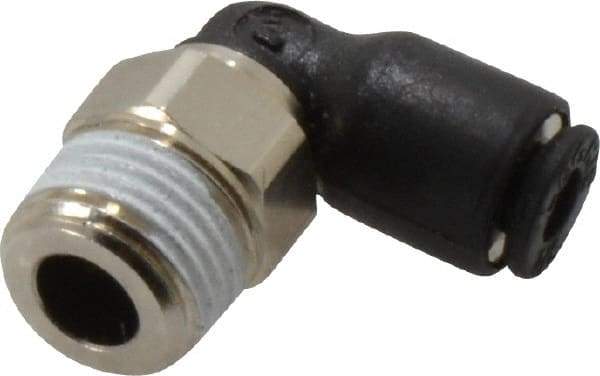 Legris - 1/8" Outside Diam, 1/8 BSPT, Nylon Push-to-Connect Tube Male Elbow - 290 Max psi, Tube to Male BSPT Connection, Buna Nitrile O-Ring - Apex Tool & Supply