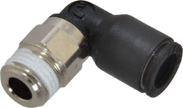 Legris - 1/4" Outside Diam, 1/8 BSPT, Nylon Push-to-Connect Tube Male Elbow - 290 Max psi, Tube to Male BSPT Connection, Buna Nitrile O-Ring - Apex Tool & Supply