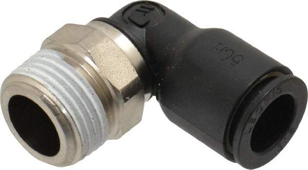 Legris - 3/8" Outside Diam, 3/8 BSPT, Nylon Push-to-Connect Tube Male Elbow - 290 Max psi, Tube to Male BSPT Connection, Buna Nitrile O-Ring - Apex Tool & Supply