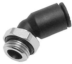 Legris - 8mm OD, 1/8 BSPP, Nylon/Nickel Plated Brass Push-to-Connect Male Elbow 45° - 290 Max psi - Apex Tool & Supply