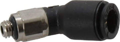 Legris - 6mm OD, M5x0.8 BSPP, Nylon/Nickel Plated Brass Push-to-Connect Male Elbow 45° - 290 Max psi - Apex Tool & Supply