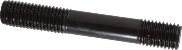 Gibraltar - 3/4-10 5" OAL Unequal Double Threaded Stud - Carbon Steel, Black Oxide Finish, 1-3/4" Long Thread Length, 7/8" Short Thread Length - Apex Tool & Supply