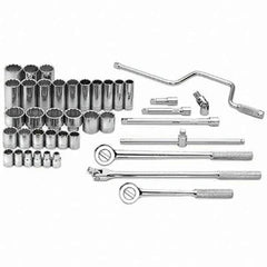 SK - 1/2" Drive Standard Deep Socket Set - 3/8 to 1-1/2", Inch Measurement Standard - Apex Tool & Supply