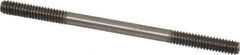 Gibraltar - 1/4-20 4" OAL Equal Double Threaded Stud - Stainless Steel, Black Oxide Finish, 1" Equal Thread Length - Apex Tool & Supply