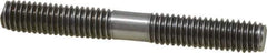Gibraltar - 3/8-16 3" OAL Equal Double Threaded Stud - Stainless Steel, Black Oxide Finish, 1-1/8" Equal Thread Length - Apex Tool & Supply