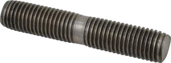 Gibraltar - 3/4-10 4" OAL Equal Double Threaded Stud - Stainless Steel, Black Oxide Finish, 1-3/4" Equal Thread Length - Apex Tool & Supply