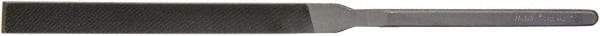 Grobet - 8-1/2" Needle Precision Swiss Pattern Hand File - 3/8" Width Diam x 1/8" Thick, Handle - Apex Tool & Supply