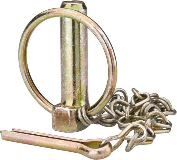 Made in USA - Lynch Pins Pin Diameter (Inch): 7/16 Usable Length (Inch): 1-9/16 - Apex Tool & Supply