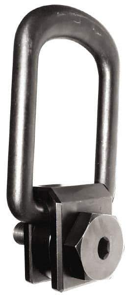 Jergens - 2,500 Lbs. Load Limit, Alloy Steel Side Pull Hoist Ring - Black Oxide Finish, 5/8-11 Inch Thread Size, 2 Inch Diameter Ring - Apex Tool & Supply