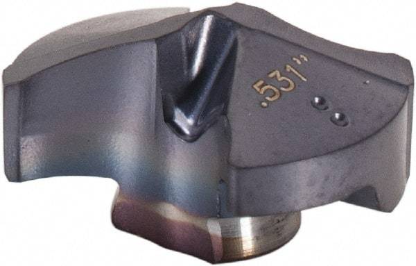 Ingersoll Cutting Tools - Series Y, 13.5mm Diam Grade IN2005 140° Replaceable Drill Tip - Carbide, TiAlN Finish, 13 Seat Size - Apex Tool & Supply