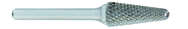 SL-3L6 -- 9mm x 26mm LOC x 6mm Shank x 6 OAL 14 Degree Included Angle Carbide Medium Tough Cut Burr - Apex Tool & Supply