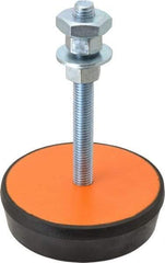 Mason Ind. - 5/8-11 Bolt Thread, 5" Wide Standard Deflection Stud Mount Leveling Pad & Mount - 3,000 Max Lb Capacity, 5" Base Diam - Apex Tool & Supply