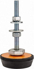 Mason Ind. - 3/8-16 Bolt Thread, 2.38" Wide Standard Deflection Stud Mount Leveling Pad & Mount - 250 Max Lb Capacity, 2-3/8" Base Diam - Apex Tool & Supply