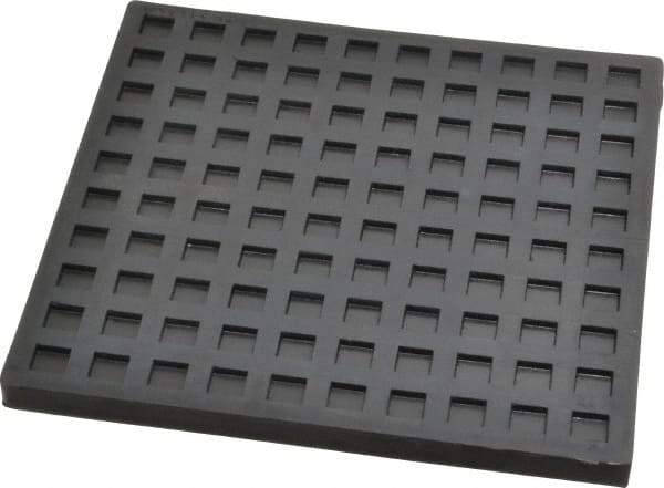 Mason Ind. - 6" Long x 6" Wide x 5/16" Thick, Nitrile, Machinery Leveling Pad & Mat - Black - Apex Tool & Supply
