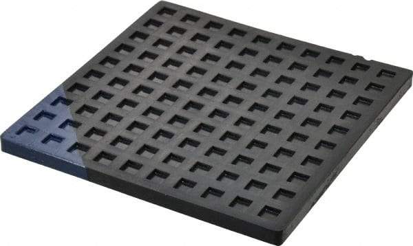 Mason Ind. - 6" Long x 6" Wide x 5/16" Thick, Nitrile, Machinery Leveling Pad & Mat - Blue - Apex Tool & Supply
