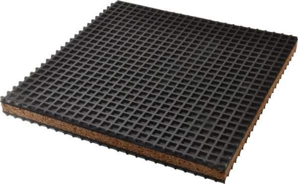 Mason Ind. - 12" Long x 12" Wide x 1" Thick, Neoprene ans Cork, Machinery Leveling Pad & Mat - Apex Tool & Supply