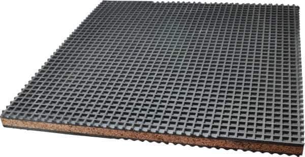 Mason Ind. - 18" Long x 18" Wide x 1" Thick, Neoprene ans Cork, Machinery Leveling Pad & Mat - Apex Tool & Supply