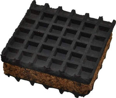 Mason Ind. - 3" Long x 3" Wide x 1" Thick, Neoprene ans Cork, Machinery Leveling Pad & Mat - Apex Tool & Supply