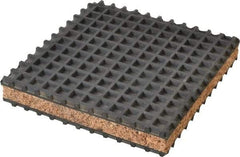 Mason Ind. - 6" Long x 6" Wide x 1" Thick, Neoprene ans Cork, Machinery Leveling Pad & Mat - Apex Tool & Supply
