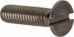 Value Collection - M4x0.70 Metric Coarse, 16mm OAL Slotted Drive Machine Screw - Flat Head, Grade 18-8 & A2 Stainless Steel, Uncoated, Without Washer - Apex Tool & Supply