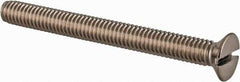 Value Collection - M4x0.70 Metric Coarse, 40mm OAL Slotted Drive Machine Screw - Flat Head, Grade 18-8 & A2 Stainless Steel, Uncoated, Without Washer - Apex Tool & Supply