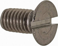 Value Collection - M5x0.80 Metric Coarse, 10mm OAL Slotted Drive Machine Screw - Flat Head, Grade 18-8 & A2 Stainless Steel, Uncoated, Without Washer - Apex Tool & Supply
