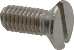 Value Collection - M5x0.80 Metric Coarse, 12mm OAL Slotted Drive Machine Screw - Flat Head, Grade 18-8 & A2 Stainless Steel, Uncoated, Without Washer - Apex Tool & Supply