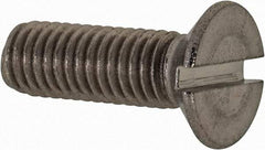 Value Collection - M5x0.80 Metric Coarse, 16mm OAL Slotted Drive Machine Screw - Flat Head, Grade 18-8 & A2 Stainless Steel, Uncoated, Without Washer - Apex Tool & Supply