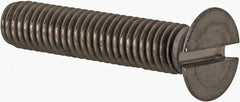 Value Collection - M5x0.80 Metric Coarse, 25mm OAL Slotted Drive Machine Screw - Flat Head, Grade 18-8 & A2 Stainless Steel, Uncoated, Without Washer - Apex Tool & Supply