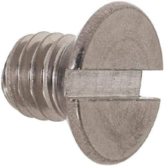 Value Collection - M6x1.00 Metric Coarse, 8mm OAL Slotted Drive Machine Screw - Flat Head, Grade 18-8 & A2 Stainless Steel, Uncoated, Without Washer - Apex Tool & Supply