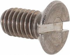 Value Collection - M6x1.00 Metric Coarse, 12mm OAL Slotted Drive Machine Screw - Flat Head, Grade 18-8 & A2 Stainless Steel, Uncoated, Without Washer - Apex Tool & Supply