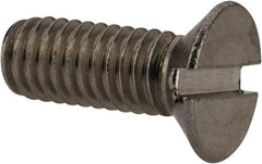 Value Collection - M6x1.00 Metric Coarse, 16mm OAL Slotted Drive Machine Screw - Flat Head, Grade 18-8 & A2 Stainless Steel, Uncoated, Without Washer - Apex Tool & Supply