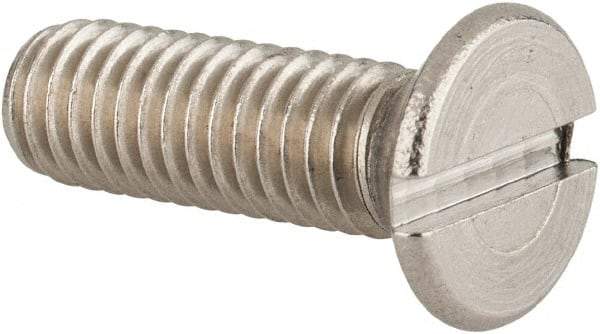 Value Collection - M6x1.00 Metric Coarse, 20mm OAL Slotted Drive Machine Screw - Flat Head, Grade 18-8 & A2 Stainless Steel, Uncoated, Without Washer - Apex Tool & Supply