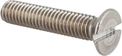 Value Collection - M6x1.00 Metric Coarse, 30mm OAL Slotted Drive Machine Screw - Flat Head, Grade 18-8 & A2 Stainless Steel, Uncoated, Without Washer - Apex Tool & Supply