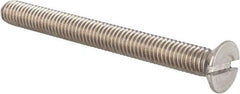 Value Collection - M6x1.00 Metric Coarse, 60mm OAL Slotted Drive Machine Screw - Flat Head, Grade 18-8 & A2 Stainless Steel, Uncoated, Without Washer - Apex Tool & Supply
