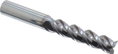 Niagara Cutter - 1/2", 2" LOC, 1/2" Shank Diam, 4" OAL, 3 Flute, Solid Carbide Square End Mill - Single End, TiCN Finish, Spiral Flute, 45° Helix, Centercutting, Right Hand Cut, Right Hand Flute, Series A345 - Apex Tool & Supply