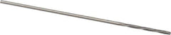 Magafor - 0.6706mm Solid Carbide 4 Flute Chucking Reamer - Spiral Flute, 0.0264" Straight Shank, 9/32" Flute Length, 1-5/16" OAL - Apex Tool & Supply