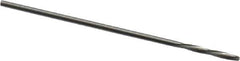 Magafor - 0.8509mm Solid Carbide 4 Flute Chucking Reamer - Spiral Flute, 0.0335" Straight Shank, 9/32" Flute Length, 1-5/16" OAL - Apex Tool & Supply