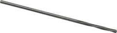 Magafor - 1.0998mm Solid Carbide 4 Flute Chucking Reamer - Spiral Flute, 0.0433" Straight Shank, 25/64" Flute Length, 1-9/16" OAL - Apex Tool & Supply