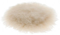3M - 3" Diam Wool Bonnet Pad - 15/16" Pile, Hook & Loop Attachment - Apex Tool & Supply