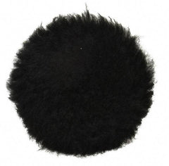 3M - 3" Diam Lambswool Bonnet Pad - 25/32" Pile, Hook & Loop Attachment - Apex Tool & Supply