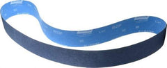 Norton - 2-1/2" Wide x 60" OAL, 80 Grit, Zirconia Alumina Abrasive Belt - Zirconia Alumina, Medium, Coated, X Weighted Cloth Backing, Series R823 - Apex Tool & Supply