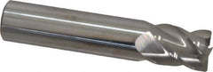 Accupro - 1/2", 4 Flute, Single End, Solid Carbide, 0.02" Corner Radius End Mill - 2-1/2" OAL, 40° Helix, Right Hand Flute, 5/8" LOC, Right Hand Cut - Apex Tool & Supply