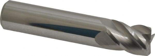 Accupro - 1/2", 4 Flute, Single End, Solid Carbide, 0.03" Corner Radius End Mill - 2-1/2" OAL, 40° Helix, Right Hand Flute, 5/8" LOC, Right Hand Cut - Apex Tool & Supply