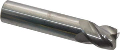 Accupro - 1/2", 4 Flute, Single End, Solid Carbide, 0.045" Corner Radius End Mill - 2-1/2" OAL, 40° Helix, Right Hand Flute, 5/8" LOC, Right Hand Cut - Apex Tool & Supply