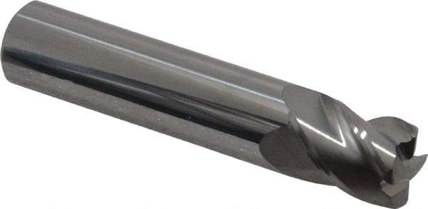 Accupro - 1/2", 4 Flute, Single End, Solid Carbide, 0.06" Corner Radius End Mill - 2-1/2" OAL, 40° Helix, Right Hand Flute, 5/8" LOC, Right Hand Cut - Apex Tool & Supply