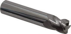 Accupro - 1/2", 4 Flute, Single End, Solid Carbide, 0.06" Corner Radius End Mill - 2-1/2" OAL, 40° Helix, Right Hand Flute, 5/8" LOC, Right Hand Cut - Apex Tool & Supply