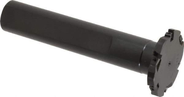 Cutting Tool Technologies - Shank Connection, 1/4" Cutting Width, 1/2" Depth of Cut, 2" Cutter Diam, 3 Tooth Indexable Slotting Cutter - 1" Shank Diam, DSSC Toolholder, 1215 Insert, Right Hand Cutting Direction - Apex Tool & Supply