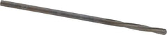 Magafor - 1.4605mm Solid Carbide 4 Flute Chucking Reamer - Spiral Flute, 0.0575" Straight Shank, 25/64" Flute Length, 1-9/16" OAL - Apex Tool & Supply